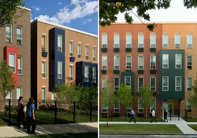 Rosa Parks Apartments, Landon Bone Baker, affordable housing, humboldt park, chicago, green housing, low-income housing