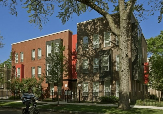 Rosa Parks Apartments, Landon Bone Baker, affordable housing, humboldt park, chicago, green housing, low-income housing