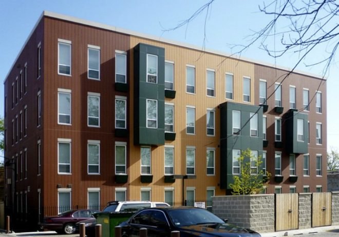 Rosa Parks Apartments, Landon Bone Baker, affordable housing, humboldt park, chicago, green housing, low-income housing