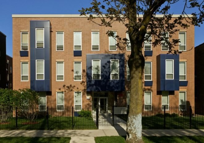 Rosa Parks Apartments, Landon Bone Baker, affordable housing, humboldt park, chicago, green housing, low-income housing