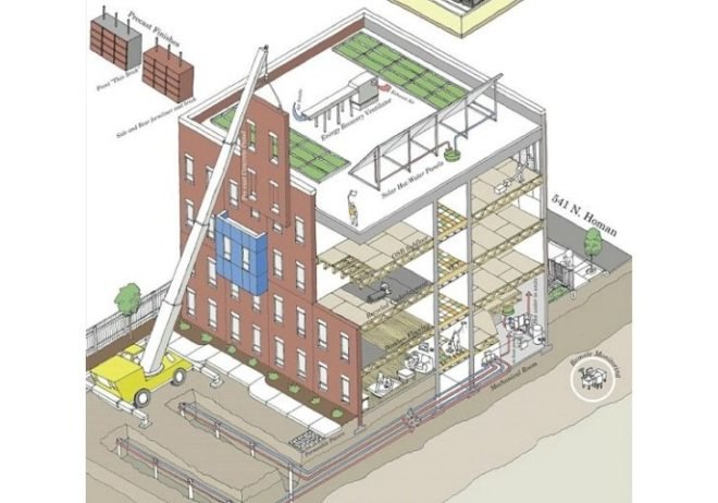 Rosa Parks Apartments, Landon Bone Baker, affordable housing, humboldt park, chicago, green housing, low-income housing