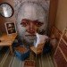 green design, eco design, sustainable design, Scott Gundersen, recycled materials, recycled art, cork, wine corks, wine cork portrait