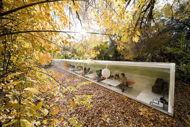 green design, eco design, sustainable design, Iwan Baan, Selgas Cano, Submerged building, natural light, Madrid