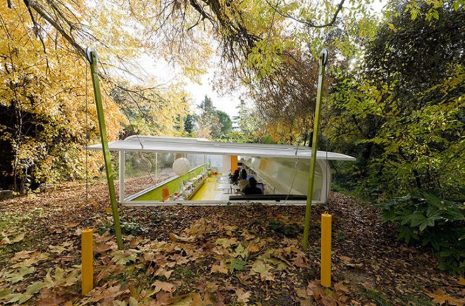 green design, eco design, sustainable design, Iwan Baan, Selgas Cano, Submerged building, natural light, Madrid