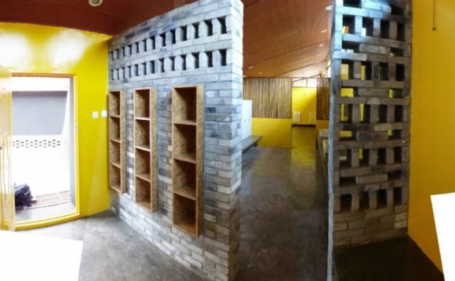 Shanmen Split Bathhouse, BaO Architects, bathhouse, china, solar hot water, wastewater filtration, humanitarian design