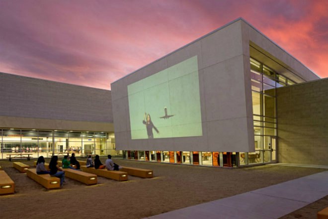 Silverland Middle School, Tate Synder Kimsey, eco school, middle school, nevada, energy efficient design, movie theater