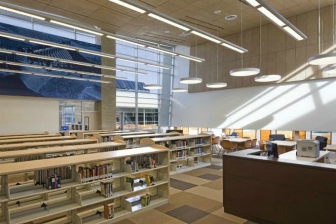 Silverland Middle School, Tate Synder Kimsey, eco school, middle school, nevada, energy efficient design, movie theater
