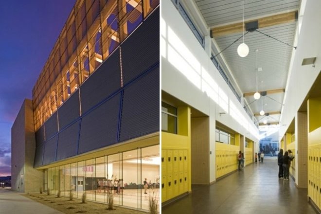 Silverland Middle School, Tate Synder Kimsey, eco school, middle school, nevada, energy efficient design, movie theater
