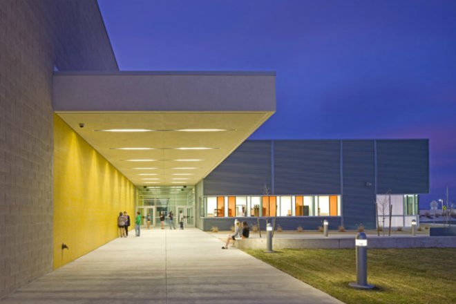Silverland Middle School, Tate Synder Kimsey, eco school, middle school, nevada, energy efficient design, movie theater