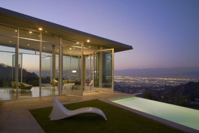 Skyline Residence, Belzberg Architects, local materials, hollywood hills, solar passive design, shade screen, natural ventilation