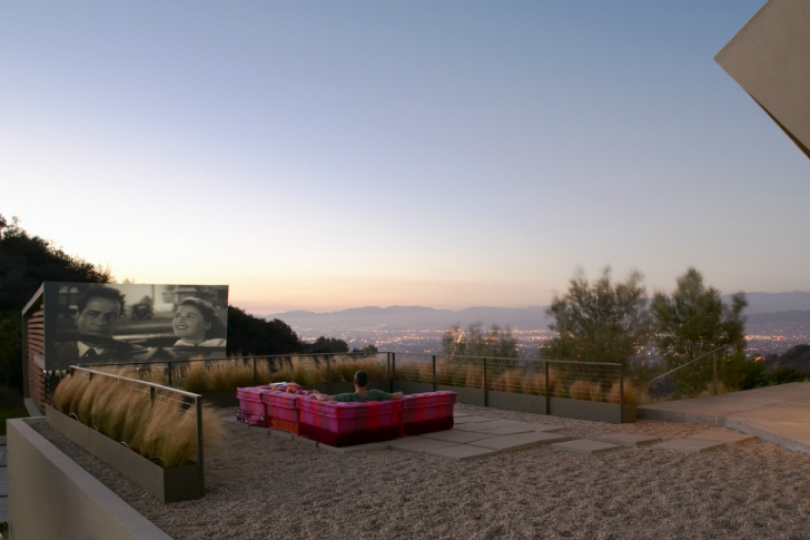 Skyline Residence, Belzberg Architects, local materials, hollywood hills, solar passive design, shade screen, natural ventilation