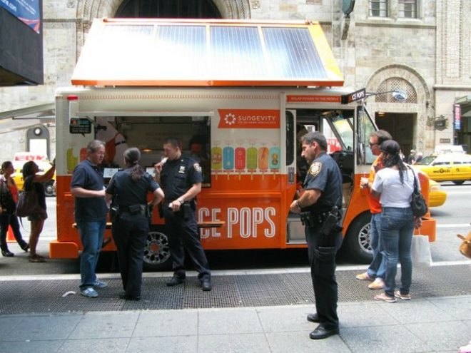 Sungevity, Ice Pop Truck, rolling rooftop revolution, organic popsicles, solar power, solar powered food truck
