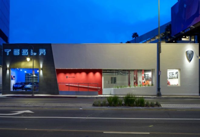 Tesla LA Showroom, CCS Architecture, tesla, electric vehicles, green renovation, tesla showroom, tesla motors