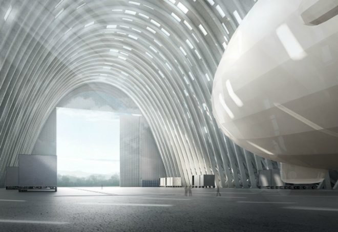 UP Lift Zeppelin Hangar, OPEN Architecture, green roof, recreation center, zeppelin hangar, renewable energy