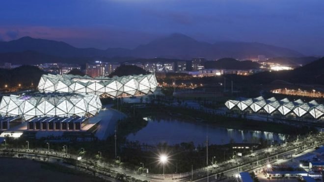 Universiade Sports Center, GMP Architekten, shenzen, universiade 2011, translucent facade, high performance facade, eco stadium