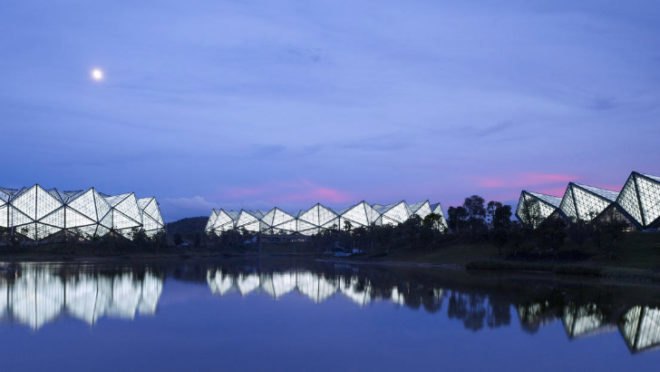 Universiade Sports Center, GMP Architekten, shenzen, universiade 2011, translucent facade, high performance facade, eco stadium