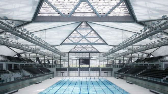 Universiade Sports Center, GMP Architekten, shenzen, universiade 2011, translucent facade, high performance facade, eco stadium