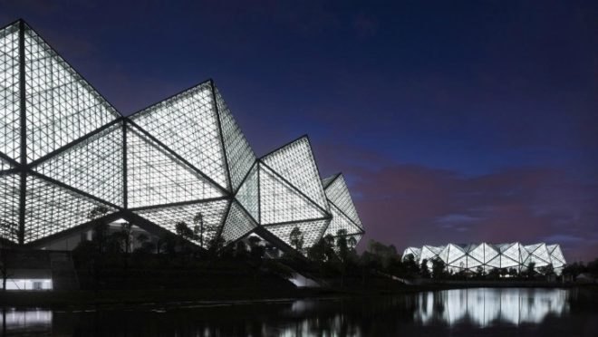 Universiade Sports Center, GMP Architekten, shenzen, universiade 2011, translucent facade, high performance facade, eco stadium
