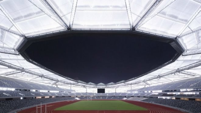 Universiade Sports Center, GMP Architekten, shenzen, universiade 2011, translucent facade, high performance facade, eco stadium