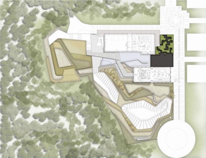 Mexican children's museum,Eco museum design, underground museum, green roof museum, building reuse, contemporary museum design, Iñaki Echeverria, Papalote Verde Monterrey, green museum, children's museum, Mexico green building, eco museum,