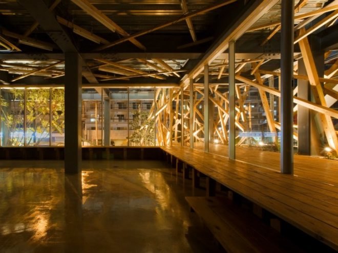 Urban Woods, Yoshiaki Oyabu Architects, green renovation, shade, re-skinning, vertical garden, exoskeleton
