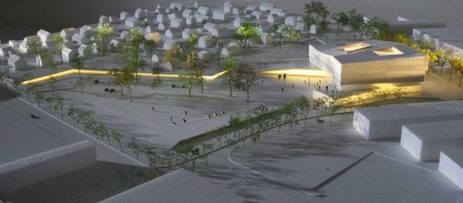green roof, treble glazing, Viborg Town Hall, Henning Larsen, passive design, passive cooling, groundwater cooling, rainwater collection, Denmark, green building, green design, sustainable design, eco-design