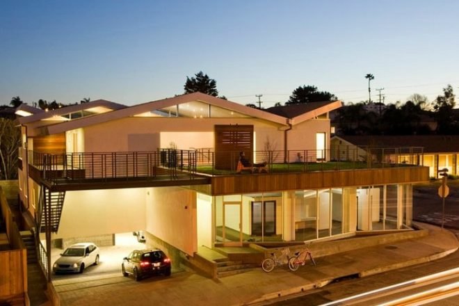 W-V Mixed Use, Poon Design Inc, manhattan beach, green roof, rooftop lawn, mixed use project, eco residence, green architecture