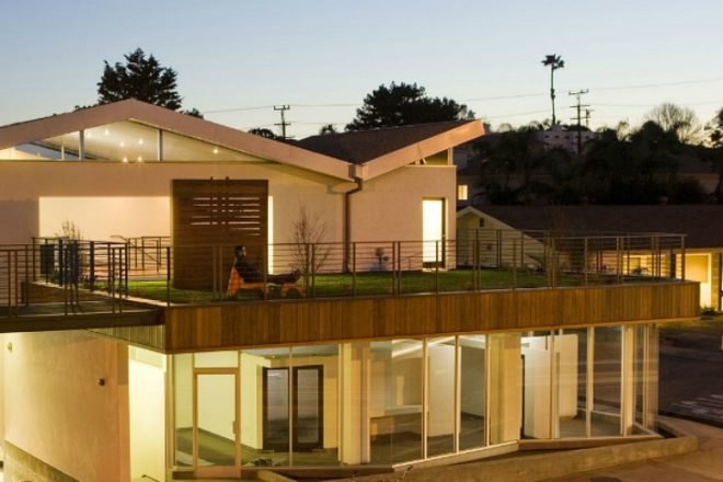 W-V Mixed Use, Poon Design Inc, manhattan beach, green roof, rooftop lawn, mixed use project, eco residence, green architecture