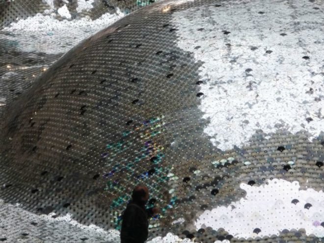 WasteLandscape, Elise Morin, Clémence Eliard, CDs, art, eco art, paris, discarded CDs