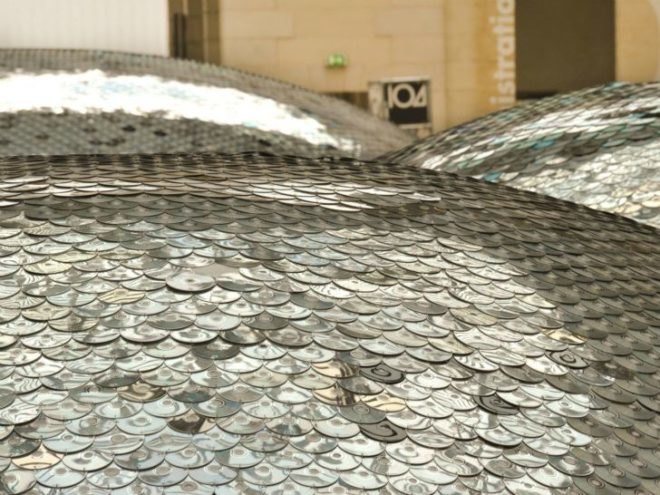 WasteLandscape, Elise Morin, Clémence Eliard, CDs, art, eco art, paris, discarded CDs