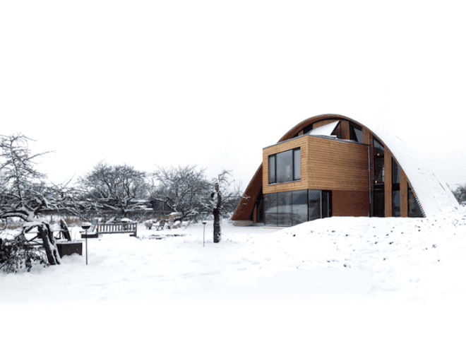 Crossway, Passive House, Zero-Carbon, Richard Hawkes, certified, green roof, living roof, biomass boiler, photovoltaic panels, solar thermal, heat recovery, triple glazing, eco design, sustainable design, green design