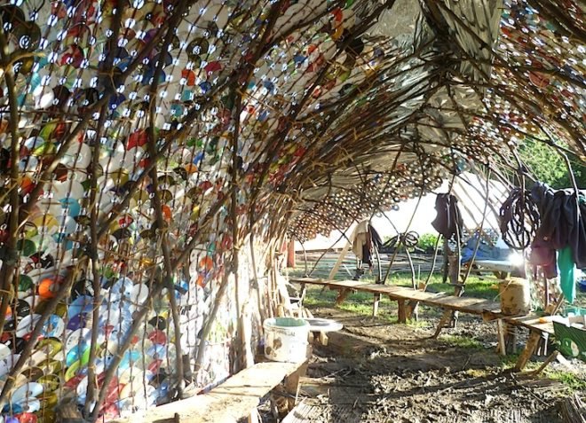 recycled materials, green design, sustainable design, eco-design, Woodland Design Lab, Recycled Ventures, recycled materials, green materials, creative reuse, recycle, CDs, Glastonbury Festival, Greenpeace, Prince Charles