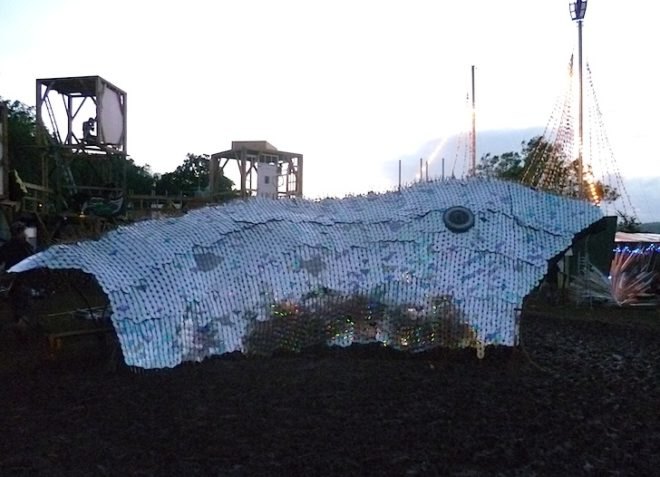 recycled materials, green design, sustainable design, eco-design, Woodland Design Lab, Recycled Ventures, recycled materials, green materials, creative reuse, recycle, CDs, Glastonbury Festival, Greenpeace, Prince Charles