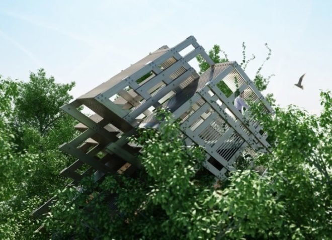 urban park, Timisora, Romania, Hightseat Pavilion, green garden, green design, sustainable design, eco-design, Prechteck Architecture, green lung, natural materials, natural circulation