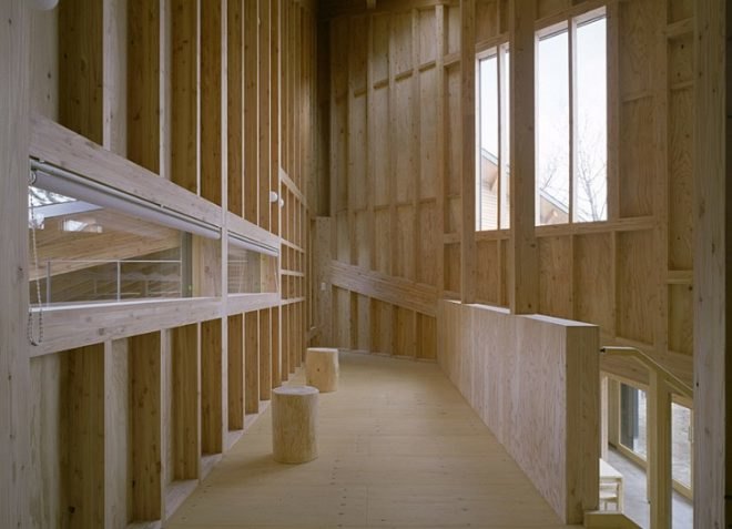 daylighting, ecological housing, green design, sustainable design, eco-design, Bihoro house, japan, sapporo, hiroshi horio, timber, natural materials, vegetable garden, untreated wood, Japan Ministry of Environment