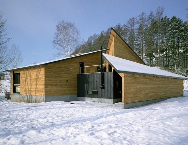daylighting, ecological housing, green design, sustainable design, eco-design, Bihoro house, japan, sapporo, hiroshi horio, timber, natural materials, vegetable garden, untreated wood, Japan Ministry of Environment