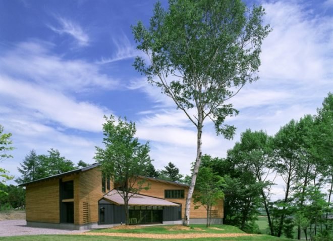 daylighting, ecological housing, green design, sustainable design, eco-design, Bihoro house, japan, sapporo, hiroshi horio, timber, natural materials, vegetable garden, untreated wood, Japan Ministry of Environment