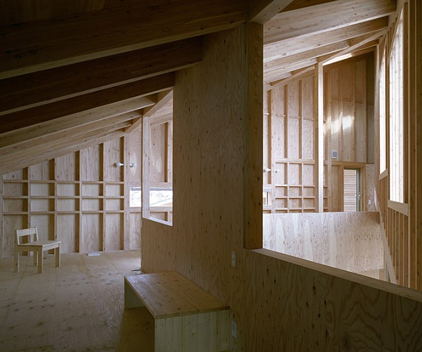 daylighting, ecological housing, green design, sustainable design, eco-design, Bihoro house, japan, sapporo, hiroshi horio, timber, natural materials, vegetable garden, untreated wood, Japan Ministry of Environment