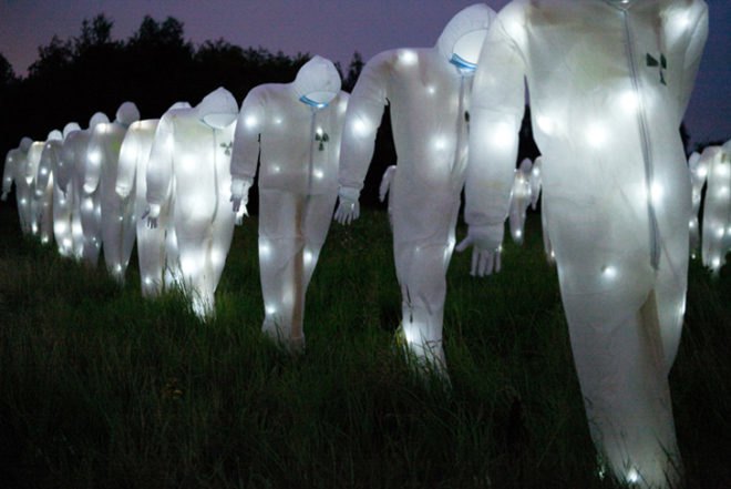 luzinterruptus, nuclear power, radioactive waste, dockville festival, hamburg, LED lights, Art