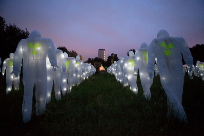 luzinterruptus, nuclear power, radioactive waste, dockville festival, hamburg, LED lights, Art