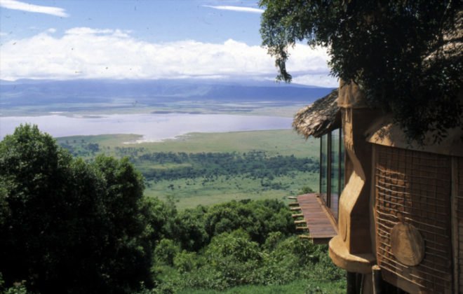 Ngorongoro Crater Lodge, Ngorongoro, eco tourism, hotel built into crater wall, hotel built into volcano wall, eco travel, green design, eco design, sustainable design,