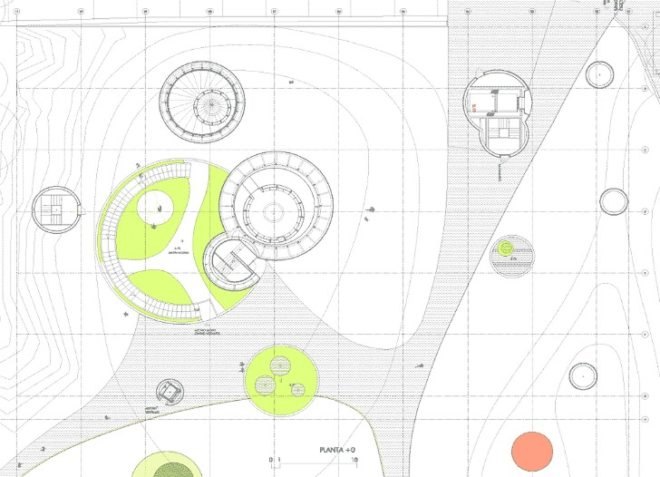 passive design, solar panels, solar power, subterranean, Lugo history museum, Nieto Sobejano Arquitectos, Spain, green design, eco-design, sustainable design, green spaces