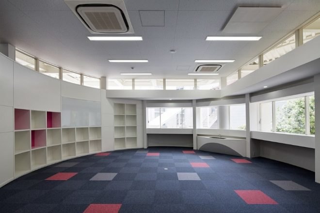 passive design, Japanese design, engawa, natural lighting, shading, green design, eco-design, sustainable design, circular design, International School of Sacred Heart, Tokyo, Japan