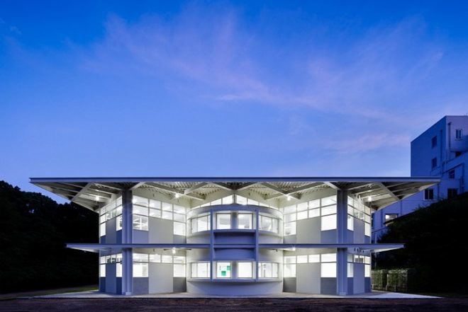 passive design, Japanese design, engawa, natural lighting, shading, green design, eco-design, sustainable design, circular design, International School of Sacred Heart, Tokyo, Japan