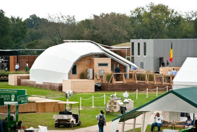 Solar Decathlon; green design; energy efficient; green building; recycled materials; eco design; self sufficient; self sustaining; renewable energy; Team Belgium; E-Cube; sustainable design
