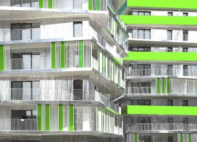 green building, council flats, hamonic+masson, paris, villiot rapper, france, daylighting, energy efficiency, paris climate plan, serpentine terraces, shade, green building, eco-design, sustainable design, green design
