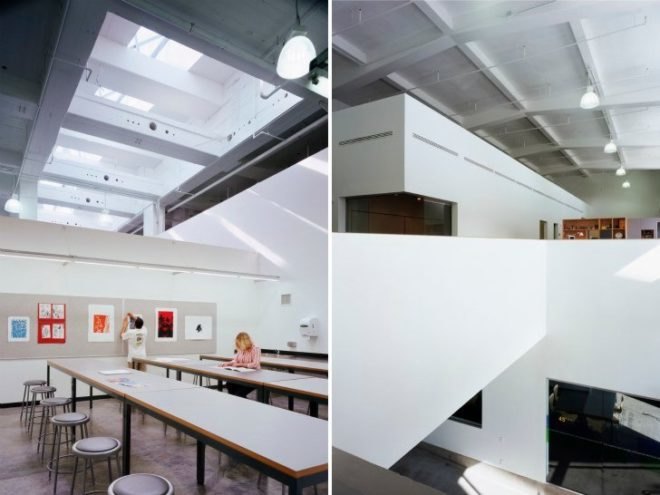 ACCD South Campus, Daly Genik, green renovation, pasadena, art school, daylighting, skylights, green roof