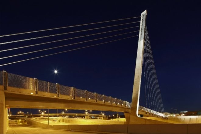 Bagley Pedestrin Bridge, INForm Studio, detroit, pedestrian bridge, pedestrian friendly, us canada border crossing