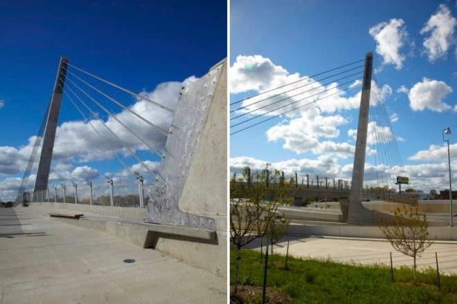 Bagley Pedestrin Bridge, INForm Studio, detroit, pedestrian bridge, pedestrian friendly, us canada border crossing