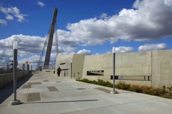 Bagley Pedestrin Bridge, INForm Studio, detroit, pedestrian bridge, pedestrian friendly, us canada border crossing